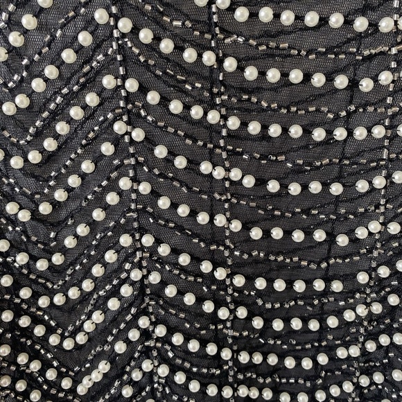 Endless Rose Black mesh pearl And Bead tank Size Large - Picture 5 of 11